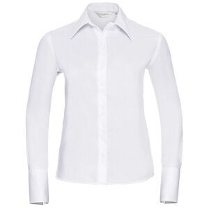 Russell Collection Womens/Ladies Ultimate Non-Iron Long-Sleeved Shirt / White